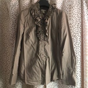 J Crew ruffled blouse